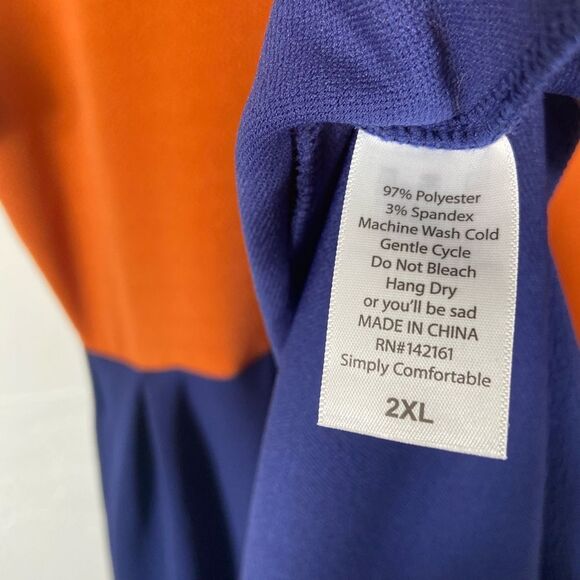 NWT Lularoe Amelia Dress Orange and Blue - Picture 5 of 5